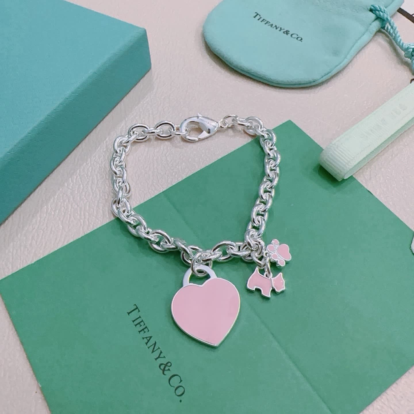 Tiffany & Co. Heart Charm Bracelet